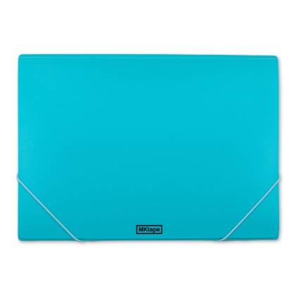 Portadocumenti MKtape Flap Folder - Chiusura ad Elastico - Formato Folio - Colore Blu Pastello