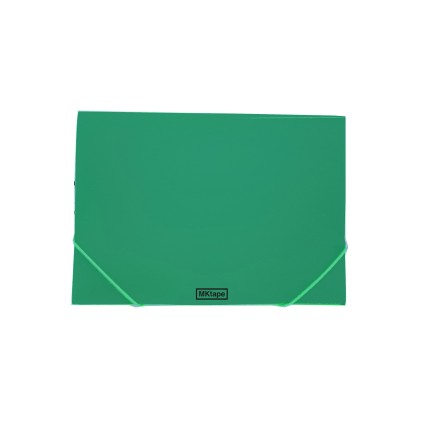 Portadocumenti MKtape Flap Folder - Chiusura in gomma - Dimensioni Folio - Colore verde
