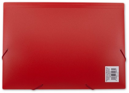 Portadocumenti MKtape Flap Folder - Chiusura in Gomma - Dimensioni Folio - Colore Rosso