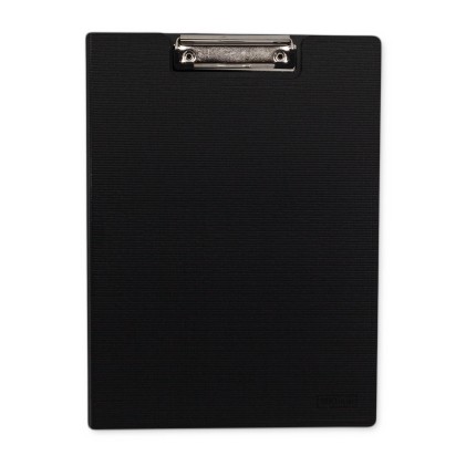 Cartella in plastica MKtape con clip superiore e coperchio - Formato A4 - Colore nero