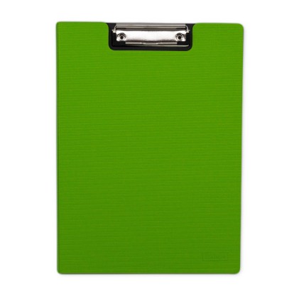 Cartella in plastica MKtape con clip superiore e coperchio - Formato A4 - Colore verde