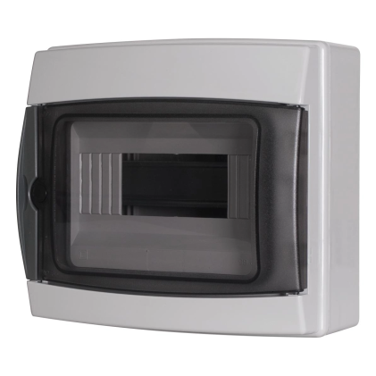 Centralino Da Parete Meanwell 8 Moduli 200X180X100Mm Grigio Ral 7035 Con Portello Fumи Ip65