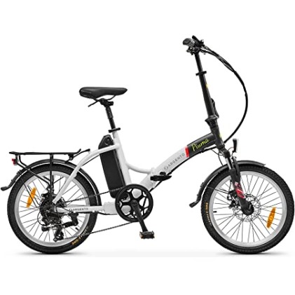 Argento Bicicletta Elettrica E-Bike Piuma S Bianca
