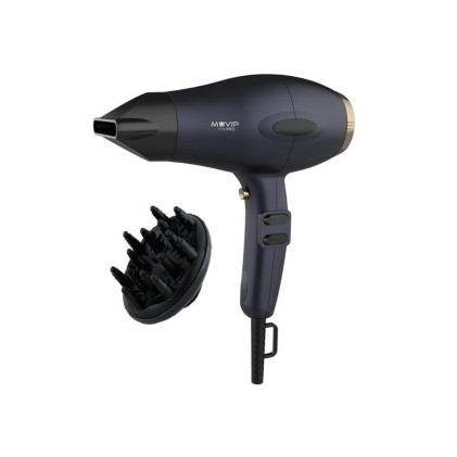 Muvip Asciugacapelli Professionale 2200W - Motore AC - 2 Velocit&agrave; e 3 Temperature - Pulsante Aria Fredda - Gancio per Appendere