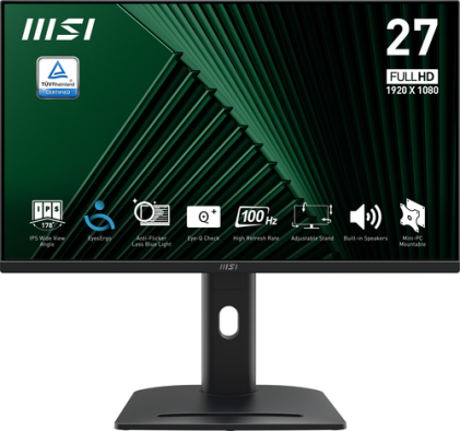 Msi Monitor 27 Led Ips 16:9 Fhd 1Ms 100Hz, Pivot, Vga/Hdmi, Multimediale