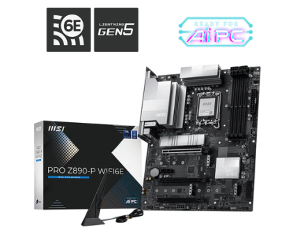 MSI MB Z890, PRO PRO Z890-P WIFI6E LGA1851,4DDR5,3PCI-Ex16,1PCI-Ex1,4M.2 ,1USB3.2 Gen2 X2, 2US