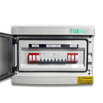 Quadro Di Campo Dc 2 Stringhe 2 Mppt 1000Vdc 20A Con Centralino Ip65 12 Moduli Versione Con Interruttori Magnetotermici + Scaricatori Siemens / Dehn