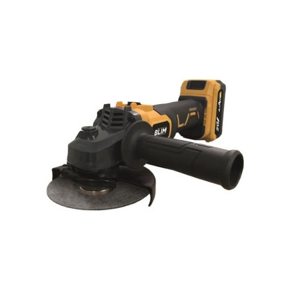 Batteria Radial Blim 125mm 20V 4.0Ah - Velocit&agrave; a vuoto 8500rpm - Impugnatura ergonomica Soft - Colore Giallo