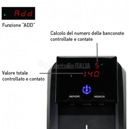 Detectalia D7+ - Rilevatore di banconote false - Certificato 100% BCE