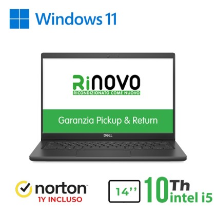 Nb Dell Latitude 5410 I5-10Xxu Ddr4 8Gb Ssd 256Gb Hdmi 14" W11P Cloud 20Gb Grade A 1Y Warrant - Ricondizionato