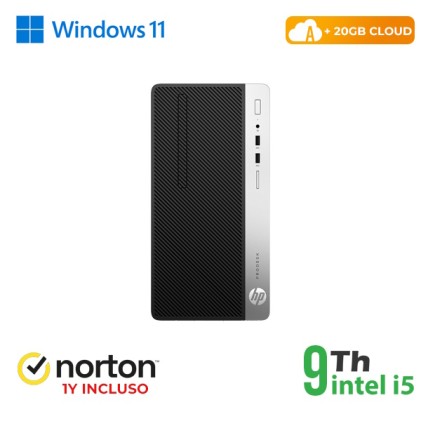 Rinovo Pc Hp 400 G5 Tower I5-9X00 Ddr4 8Gb Ssd 256Gb W11 Cloud 20Gb Grade A 1T Warranty + Norton - Ricondizionato
