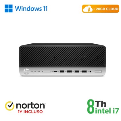 Rinovo Pc Hp 600 G4 Sff I7-8X00 Ddr4 8Gb Ssd 256Gb W11P Cloud20Gb Grade A 1Y Warranty + Norton - Ricondizionato