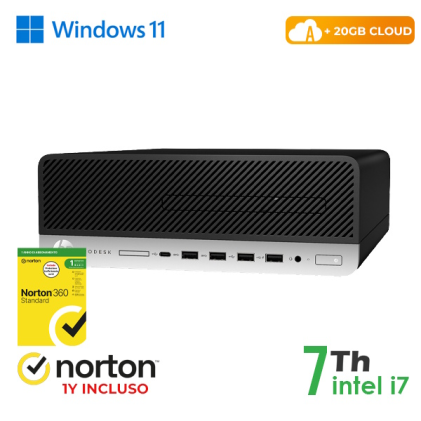 RINOVO PC HP REFURBISHED 600-800 G3 SFF i7-7X00/DDR4 16GB/SSD 128GB+500GB HDD/W11P/CLOUD20GB/Grade A 1Y Warranty + NORT
