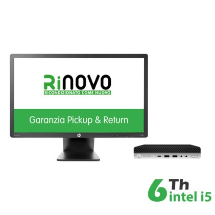 Rinovo Hp Ultra Mini Pc Dm Refurbished 600-800 G3 I5-6X00 Rn65534001 + Monitor Hp Z23I 23" Rnz23I