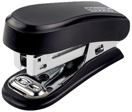 Cucitrice compatta Novus Mini - Fino a 12 fogli - Pinzatura chiusa e aperta - Include 320 punti metallici - Colore nero