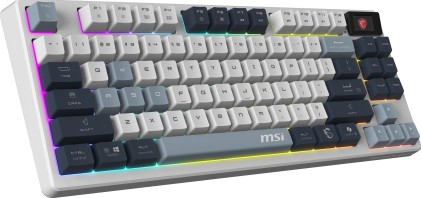 Msi  Gk600 Blue Forge Keyboard Ita  White Dark Blue25 Light
