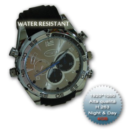 Orologio Spia Con Telecamera Nascosta HD SC103 SPY PRO 1080P  4GB  Infrarosso
