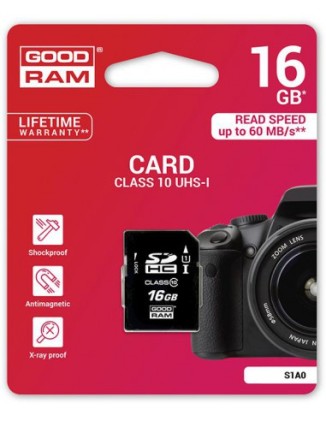 Scheda SD 16GB SDHC Goodram - blister retail
