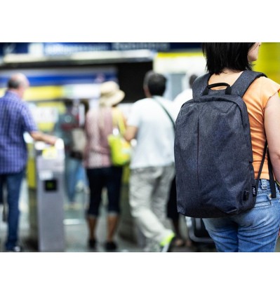 Borsa Nb Zaino 13/15" Sherlock Gy Antifurto/Anti-Pioggia Cavo Usb Adj