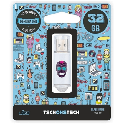 TechOneTech Calavera Maya Memoria USB 2.0 32GB (Pendrive)