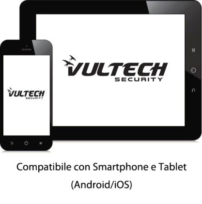 DVR 8 Canali Ibrido Analogico AHD Vultech CM-1080AHD8P HDMI P2P CLOUD 2 Slot HD RS485 Allarme 1080p