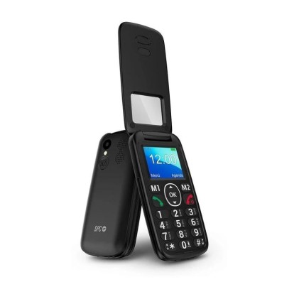 Telefono cellulare SPC Titan View con schermo da 1,77" - Adatto per anziani - Tasti grandi - Pulsante SOS - Colore nero