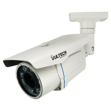 Telecamera Bullet Varifocale AHD Vultech CM-BUR1080AHDV-B 1/3" 2 Mpx 1080p 2,8-12mm 9Pcs Array IR 60M Bianca