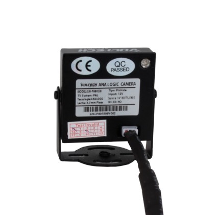 Telecamera PinHole Analogica Vultech CM-PH80CM 1/4" Cmos 800TVL 3,7mm Nera