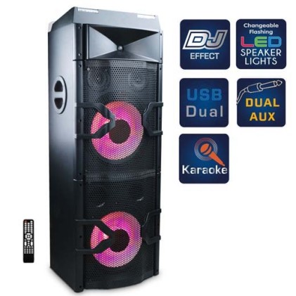 Majestic Trolley Party Speaker TS-300R DJ/BT/USB/AX Luci LED Nero