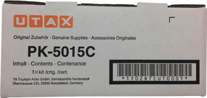 ORIGINALE Utax toner ciano PK-5015C 1T02R7CUT0 3000 pagine