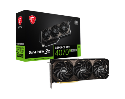 VGA MSI GeForce&reg; RTX 4070 TI SUPER 16GB SHADOW 3X OC