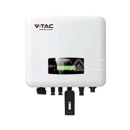 V-TAC Inverter Fotovoltaico Afore Monofase Ibrido On-Grid/Off-Grid 3.6kW, Doppio MPPT, CEI 0-21, Schermo LCD, WiFi e Meter TA Inclusi, Garanzia 10 Anni IP65