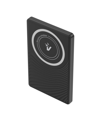 Vultech Powerbank Magsafe, Schermo Lcd 5000 Mah Type C, Ricarica Wireless Fino 15W, Pd20W, Nero