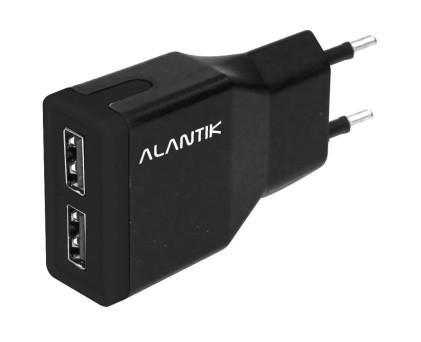 Caricabatterie da rete Alantik con 2 porte USB