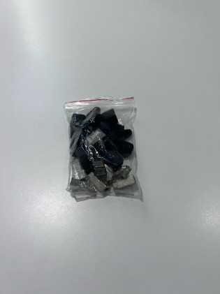 10 pezzi Plug modulari RJ45 con gommini di protezione
