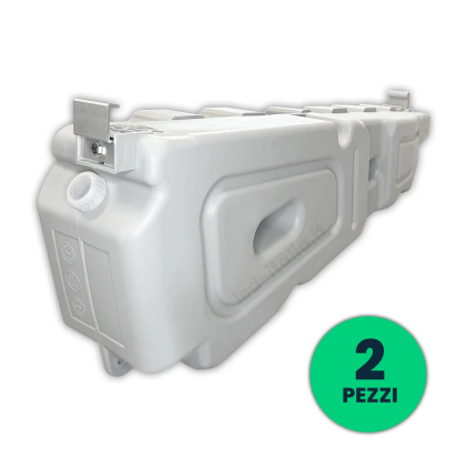 Zavorra Per Pannelli Solari In Hdpe 27° Riempibile Ad Acqua (60Kg) Per Tetti Piani 2Pz