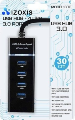 Hub 4 porte USB 3.0 con luce LED di controllo