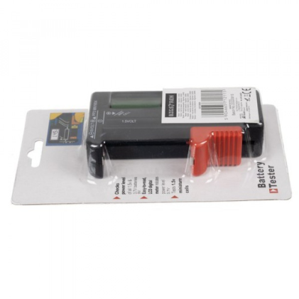 Tester Batterie per stilo, ministilo, AA, AAA, D, 9V, Bottone con display LCD