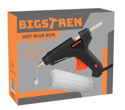 Pistola per Colla a Caldo Silicone 20W + 30 cartucce da 7mm Glue Gun