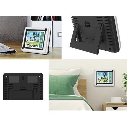 Stazione meteorologica con display touchscreen, igrometro, unit&agrave; esterna per meteo