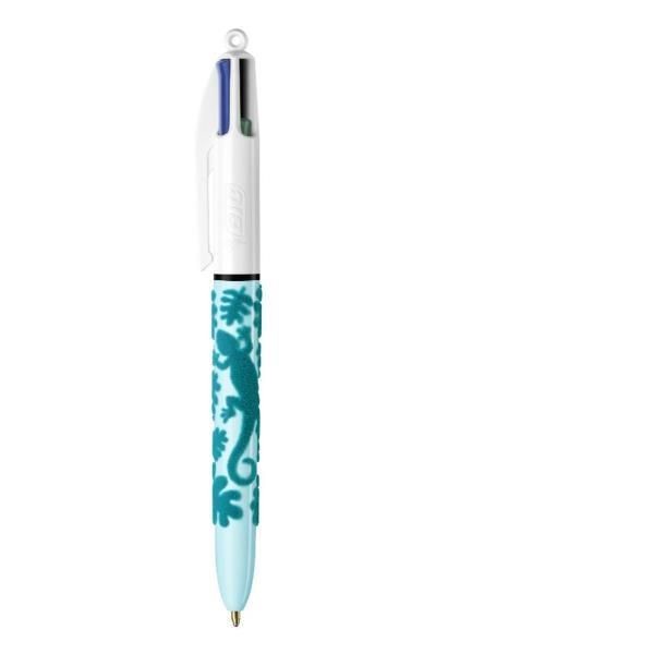 Bic 4 Colori Velours Penna a Sfera Retrattile - Punta Media 1,0 mm