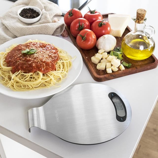 Bilancia da cucina Cecotec Cook Control 10400Smart Healthy EasyHang - Precisione  di 1gr - Peso massimo. 8 kg - Display LCD - Funzione tara - Maniglia  sospesa - Bilance da cucina 