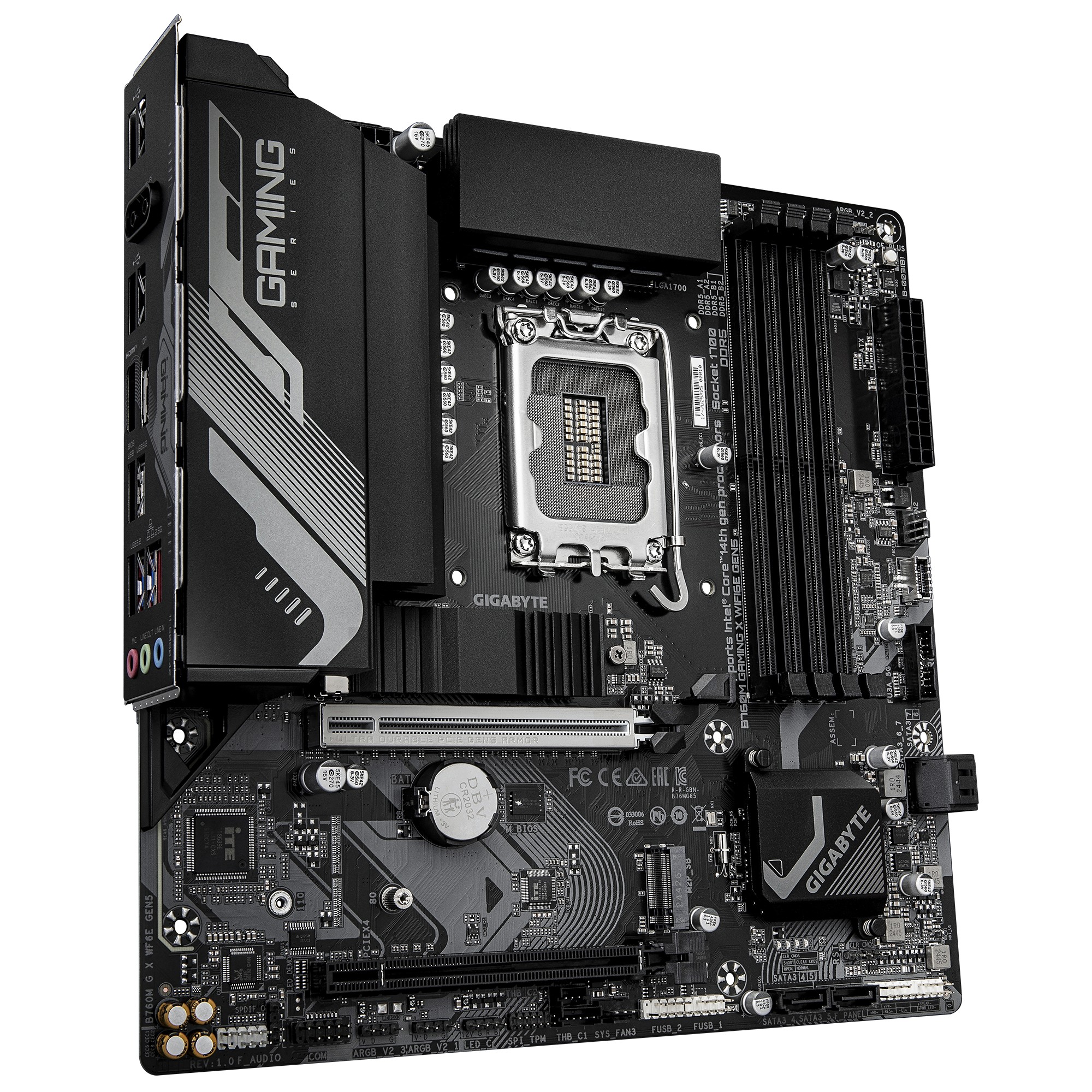 Scheda Madre GIGABYTE B760 GAMING X WIFI6E – Supporta Intel 14a/13a/12a Gen, DDR5 5600MHz, 3x M.2 PCIe 4.0, Wi-Fi 6E E 2.5GbE LAN - 3