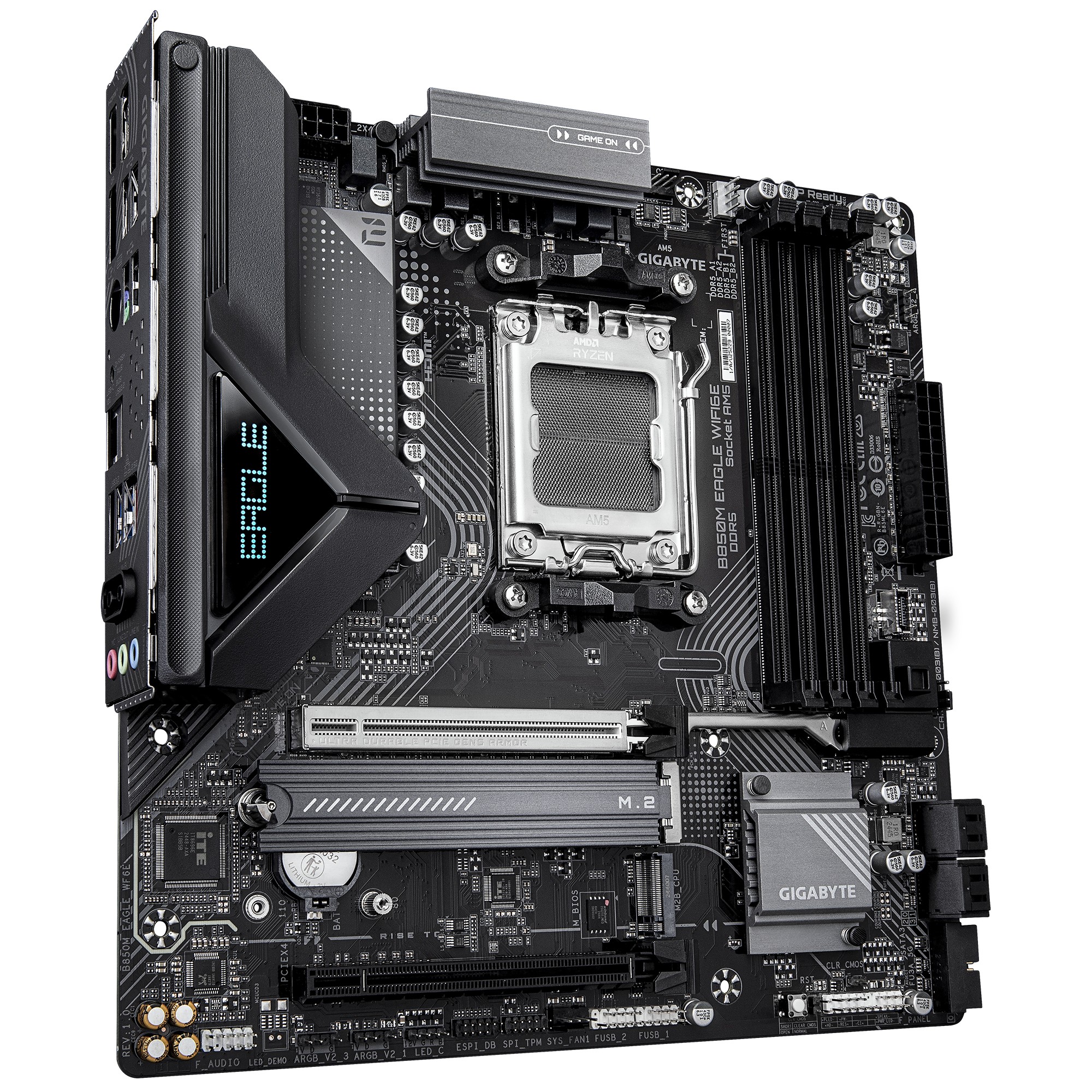 Scheda Madre GIGABYTE B850 EAGLE WIFI6E – Per AMD Ryzen 9000, DDR5 Fino A 8200MHz, PCIe 5.0, 8+2+2 Fasi VRM - 3