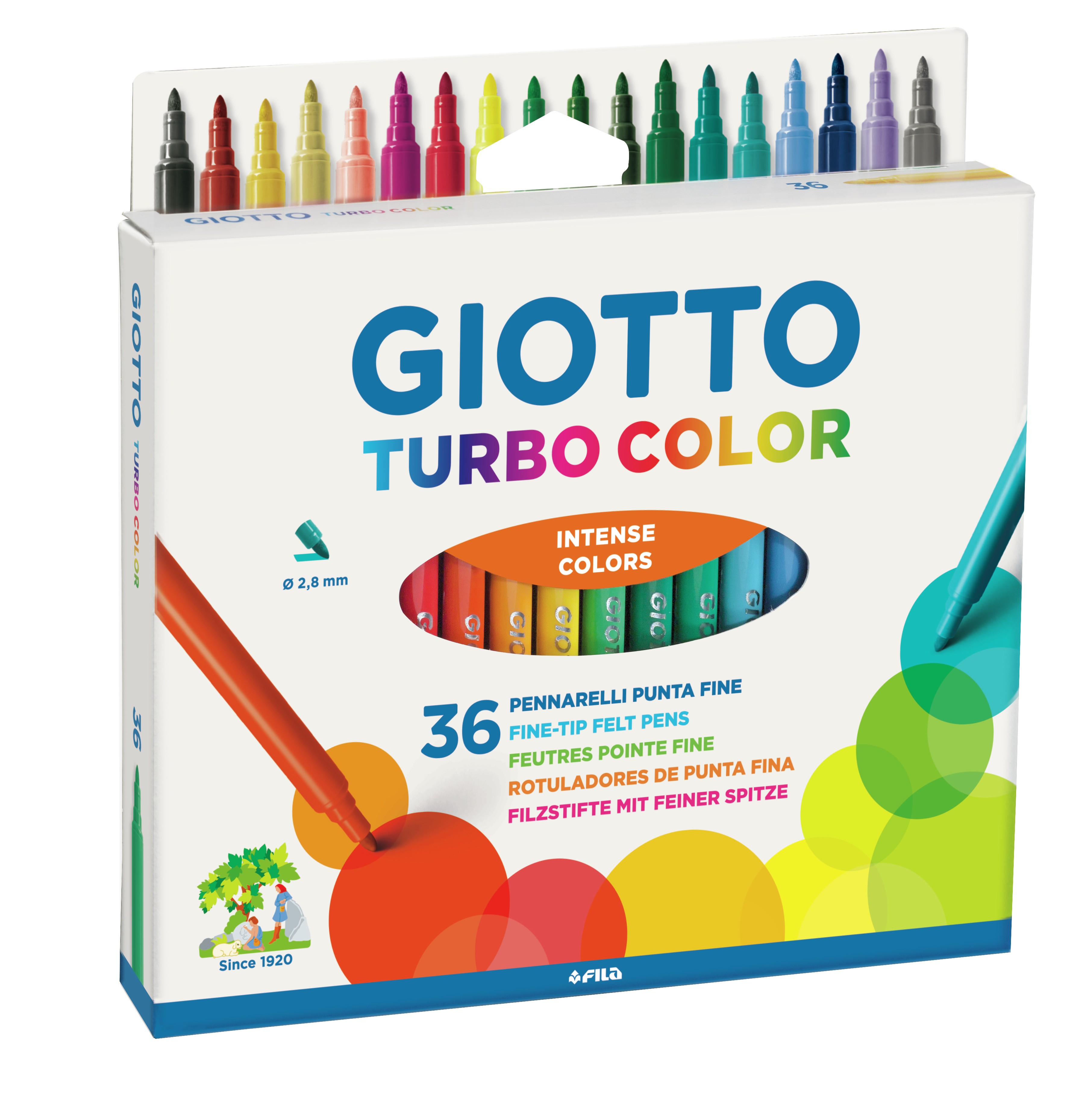 Giotto Astuccio 36 pennarelli turbo color - Evidenziatori