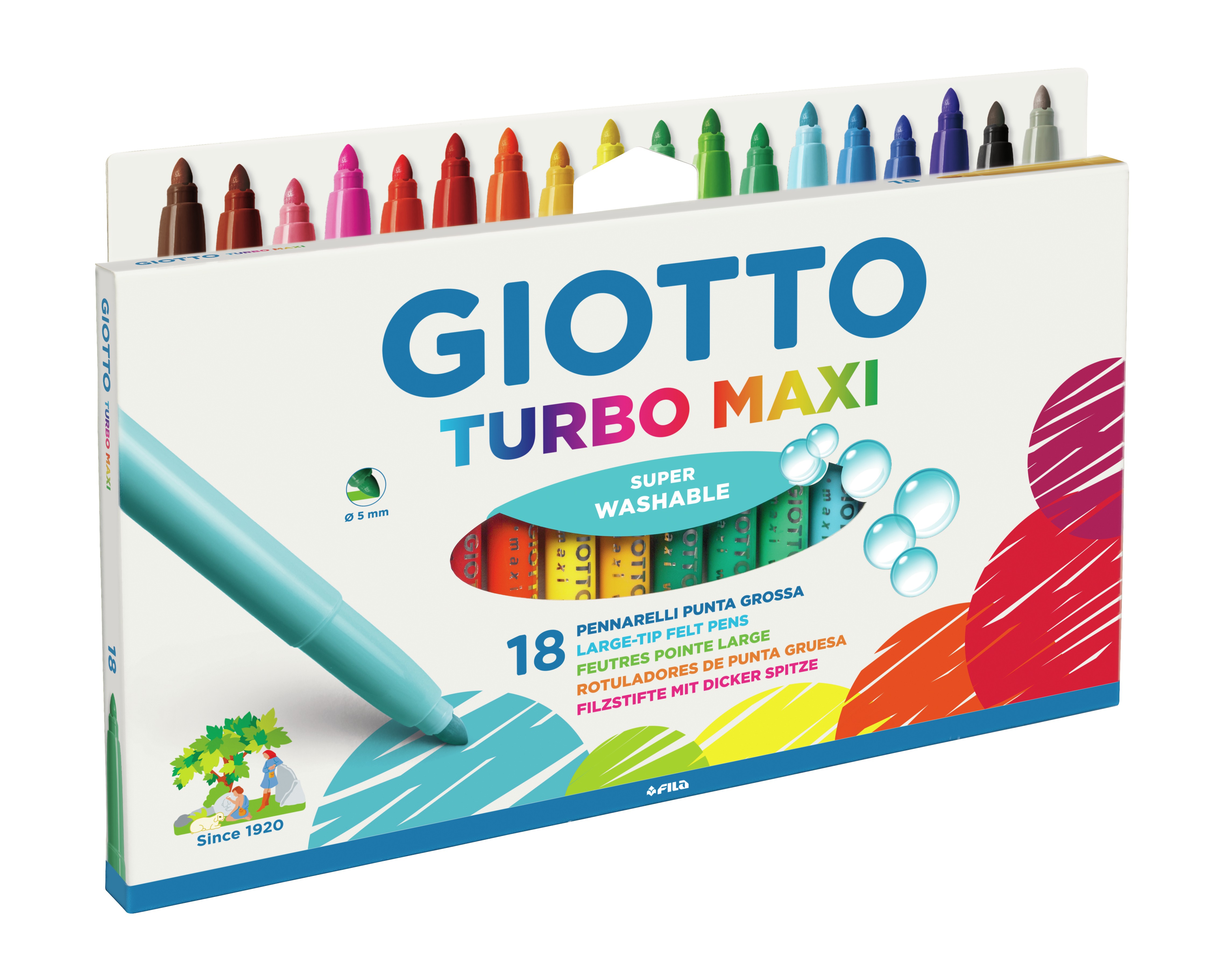 Giotto Astuccio 18 pennarelli turbo maxi - Creatività - Esseshop - Il tuo  Partner in Informatica, PC e Networking