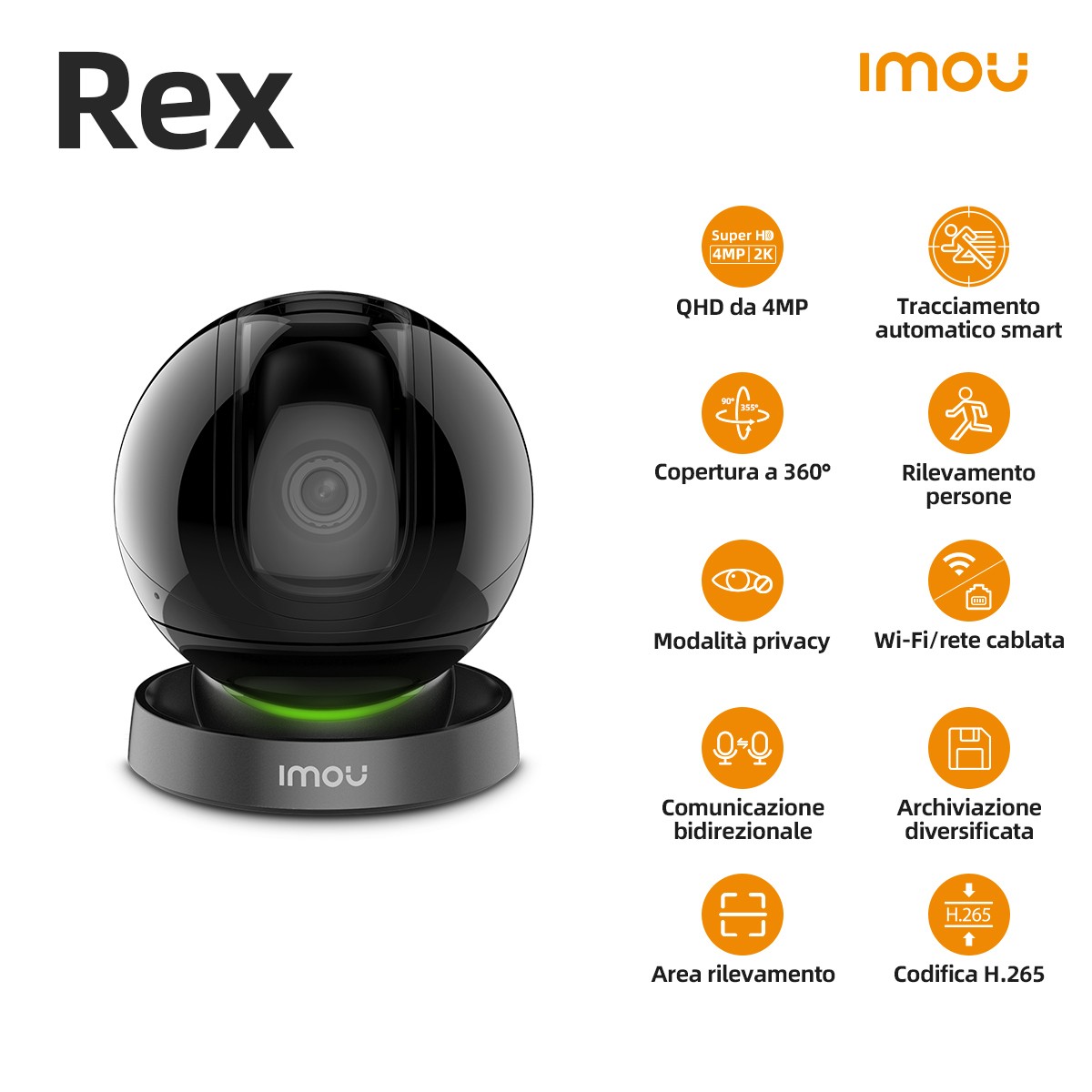 Telecamera di Sorveglianza Wifi per Interni ed Esterni FOSCAM V8EP 8 Megapixel | Leroy Merlin
