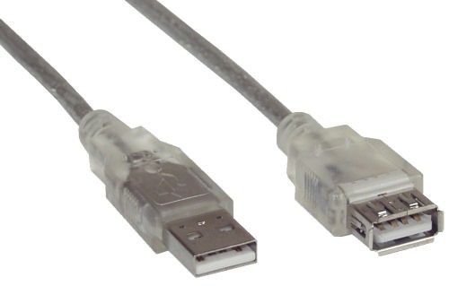 Cavo Prolunga USB 2.0 Tipo A Maschio-femmina | 1 Metro | Colore Beige/grigio | InLine