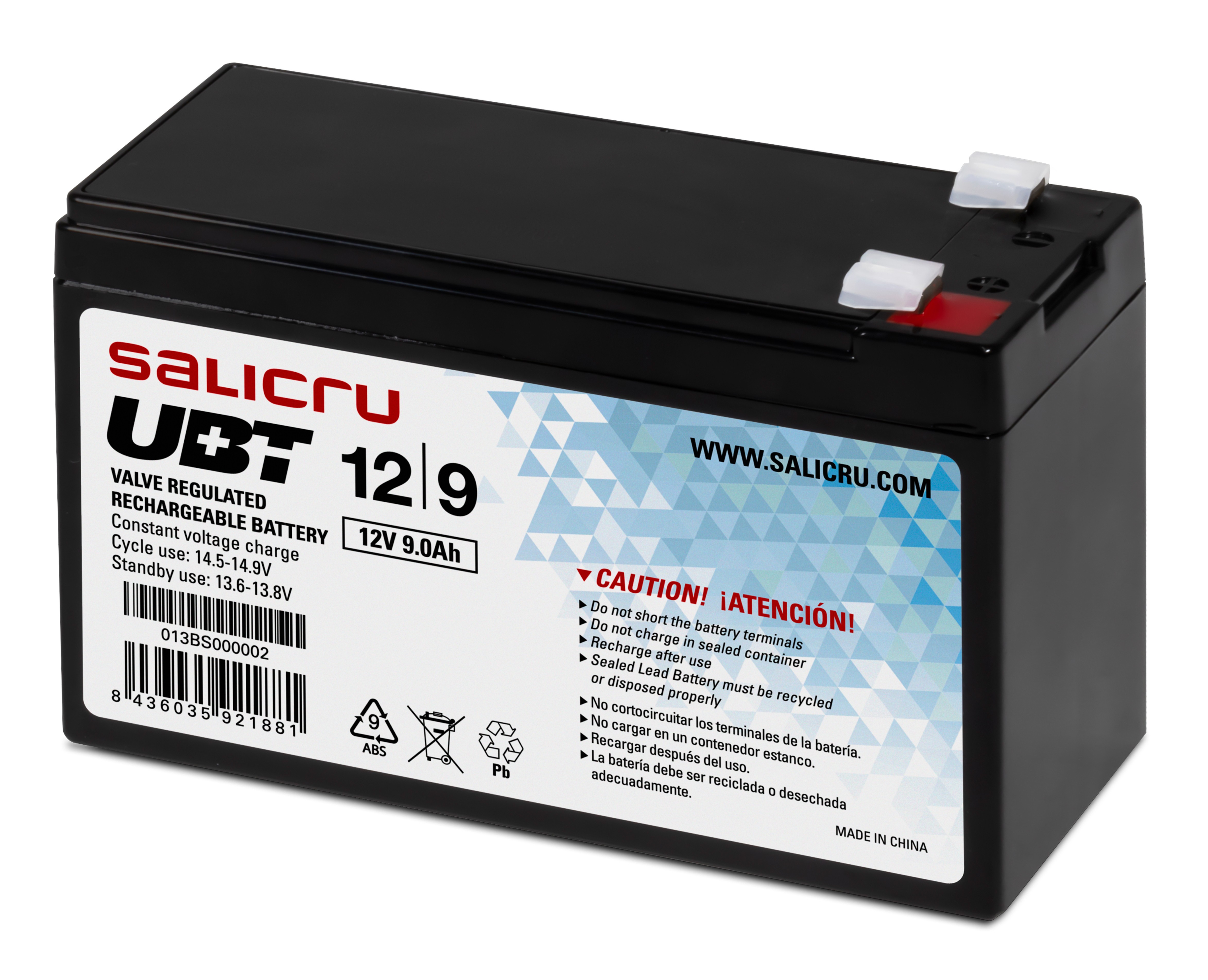 Salicru 013BS000002 batteria UPS Acido piombo (VRLA) 12 V 9 Ah - UPS /  MULTIPRESE - Esseshop - Il tuo Partner in Informatica, PC e Networking