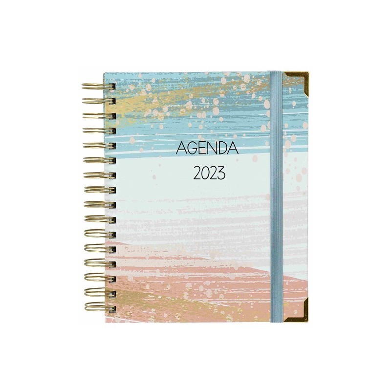 Agenda Annuale Sweetcolor 2023 - 2 Giorni per Pagina - Fogli per Appunti -  Chiusura in Gomma - Angoli in Metallo - Ar Design - - Esseshop - Il tuo  Partner in Informatica, PC e Networking